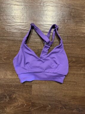 Bombshell Sportswear Purple V-Neck Sports Bra